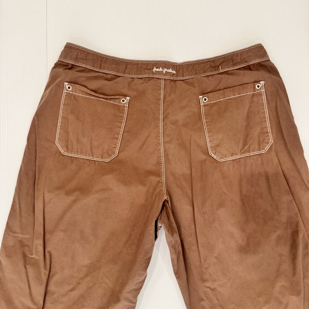 Fresh Produce Capri Pants Brown Cotton Women’s XL Coastal Casual Resort Natural - Picture 11 of 16